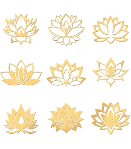 CRASPIRE 9 pz Croce Oro Adesivi in Metallo con Nichel Orgonite Adesivo Impermeabile Autoadesiva Decorare Decalcomanie per Album di Ritagli Fai da Te in Resina Arte Artigianato Decorazione
