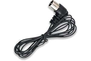 Vecys FM Antena radiowa Czarna Domowa Antena Wewnętrzna Unbal Dipol 3 dBi FM Radio Samochodowe Antena Push-On Złącze Wtykowe F Kompatybilny z Odbiornikiem Stereo Wzmacniacz Domowy Radio Samochodowe