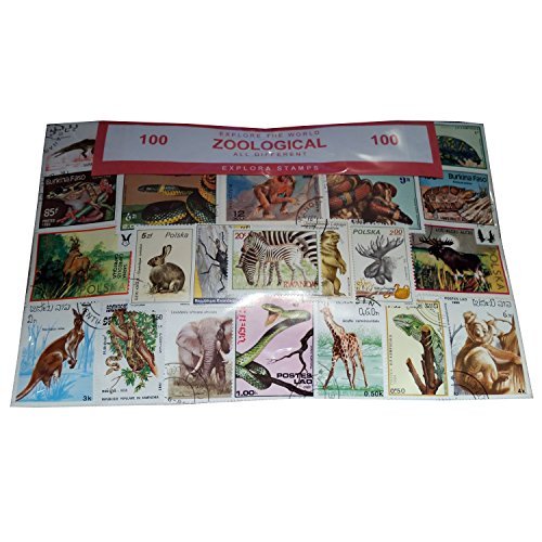 Aufregende Zoologische Briefmarken, Welt, weltweit, Wilde Tiere Collectible set 100 Stück Briefmarken. Souvenir/Speicher/MEMORIA. 100 verschiedene Briefmarken. timbre-poste/Briefmarke/francobollo/Sello (Einkaufszentrum) de CORREOS.