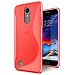 Produktbild LG K10 2017 Hülle, Conie [S Line Series] Soft Flex TPU Case Ultradünn Echtes Telefongefühl handyhüllen PC Bumper Cover Schutz Tasche Schale Schutzhülle für K10 2017 hartschale dünn (Rot)
