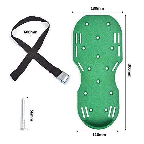 TIMESETL Zapatos Jardín de Césped 8 Correas Ajustables PP Aireador de