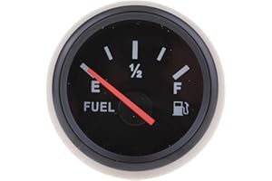 HTYG Indicatore del livello del carburante a LED da 52 mm-Accessorio per benzina per strumenti marini per barche-Strumento per carburante con indicatore digitale per moto (Nero 2)