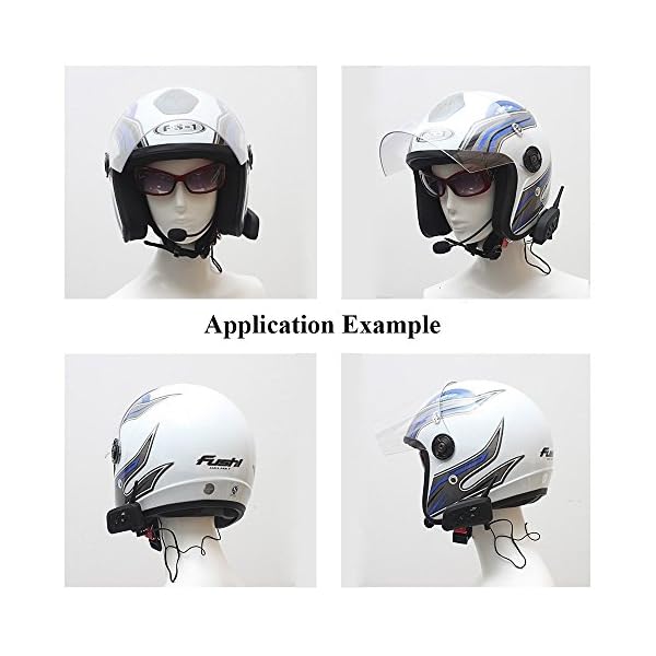 EJEAS V6 Pro BT Interphone 1200M Bluetooth Motocicleta Motocicleta Casco Intercom Auriculares con Interfono Duplex Control Avanzado de Ruido para hasta 6 Riders (2 Pieza) - Imagen 5
