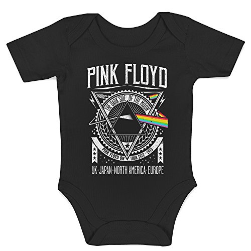 LaMAGLIERIA Baby Body Pink Floyd P F0001 - Body 100% Cotone Neonato, 6-12 Mesi, Nero