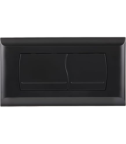 Kocusu Sigma Bedieningsplaat Voor Wc-element – Zwart, Met Inbouwframe, Dubbele Spoeling, Voor Sigma 01/20/30/UP320