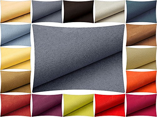 Alcantara Imitat Microfaser Möbelstoff Polsterstoff Möbel Sitzbezug Stoff Meterware 12 Blau