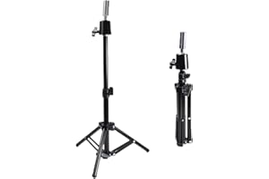 WXYYKX Perückenkopf Ständer MINI Puppenkopf Ständer Verstellbarer Übungskopf Ständer Puppenkopf Ständer aus Metall Max. 60cm Faltbar & Universal