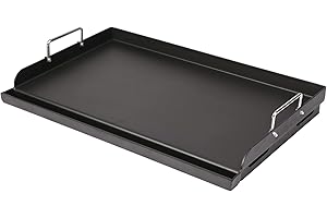 Denmay Piastra universale Plancha, 63,5 x 40,6 cm, per barbecue a gas, barbecue a carbonella, griglia elettrica e altro, rivestimento antiaderente per Weber, grande rettangolare universale
