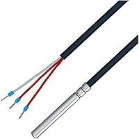iOVEO 035HP01301 - PT100 3-Leiter Temperaturfühler/Temperatursonde mit PVC-Leitung bis 105°C