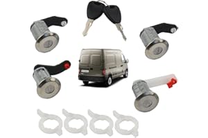 STARKIT PERFORMANCE 4 serrures de porte compatibles pour Master 2, Mascott, Movano A et Interstar (1998-2010) Barillets + double de clés | 7701470952