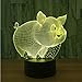 Produktbild Schöne schwein 7 farbe lampe 3d visuelle led nachtlichter für kinder touch usb tischlampe lampe schlaf baby nachtlicht 3d repeater hdmi