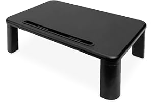 DIGITUS Soporte ergonómico para monitor - Soporte de pantalla de 3 alturas - Capacidad de carga de 10 kg - Soporte para tablet y smartphone