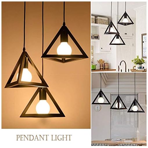 Improvhome Triangle Ceiling Light- Black , Metal - Image 4