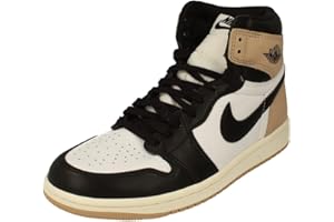NIKE Womens Air Jordan 1 Retro Hi OG Trainers FD2596 Sneakers Shoes (UK 5.5 US 8 EU 39, Black Legend mid Brown White 021)