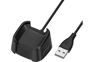 VGOWOSAN 3.3tf Charger Cable Compatible with Fitbit Versa 2 Smartwatch Replacement Fast Charging Cable Dock Stand (Not for Versa 1 /Versa 1 Lite)