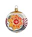 Produktbild Thüringer Weihnacht 52-076 Christbaumkugel mit Reflex, 8 cm, Nostalgie-Stil rot/gold, 2 Stück