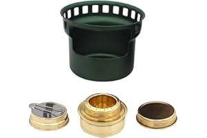 BDKMMS Alcohol Stove, Portable Lightweight Brass Spirit Burner with Stove Cover Mini Aluminum Camping Stove for Outdoor Camping Hiking Backpacking