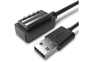 TUSITA Cargador para Suunto Spartan Ultra HR,Spartan Sport Wrist HR,Suunto 9,Suunto D5,Suunto EON Core - Cable de carga USB 100cm pinza de la base - Reloj inteligente Accesorios