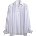 HEMAD Camicia a Pelo Pirata per Bambini - Cotone Leggero – L Bianco