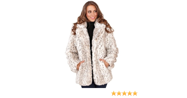white faux fur jacket amazon