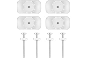 Hojalis 8 Pcs Baby Gate Extension Kit, 4 Pcs Baby Gate Wall Protector with 4 Pcs Pressure Mounted Baby Gate Threaded Spindle Rod for Baby Gate Extension, Stair Gate Extension, Pet & Dog Gate Extension