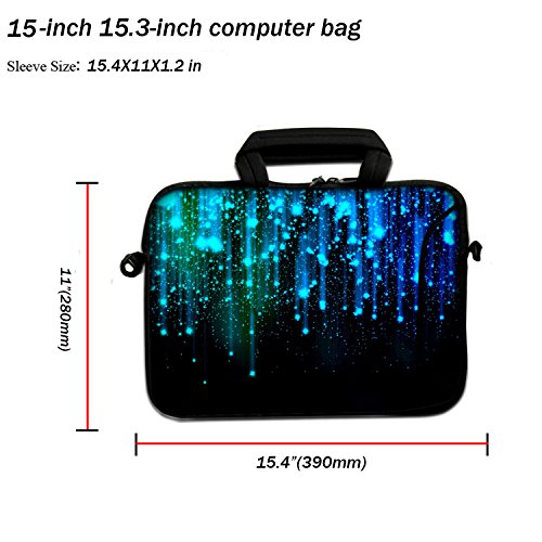 DCCN 15 Zoll / 15,6 Zoll Laptoptasche Neopren Notebooktasche mit Zubehörfach und Schultergurt - 2