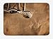 Produktbild ERCGY Basketball Bath Mat, Ball in The Net on Crumpled Paper Style Backdrop Scoring Sports Competition Print, Plush Bathroom Decor Mat with Non Slip Backing, 23.6 W X 15.7 W Inches, Sepia