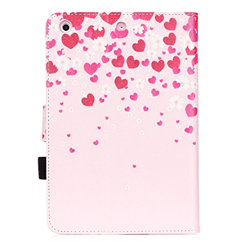 iPad Mini 3 Hülle, Deenor Colorful Painting and Stylish Drawing Wallet Case Book Style PU Leder Flip Protective Stand Flip Schutzhülle Hülle für Apple iPad Mini 1/2/3 Generation. (White flowers) - 3