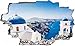 Produktbild Santorin Oia Stadt Meer Kirche Wandtattoo Wandsticker Wandaufkleber C0462 Größe 40 cm x 60 cm