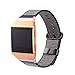 Produktbild Hunpta@ Mode Sport Nylon Armband mit Metallverbindern Compatible für Fitbit Ionic (240 mm) (Schwarz)