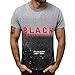 Produktbild LUCKYCAT Herren T-Shirt Aufnäher Kurzarm Camouflage Rundhals Figurbetont Herren Sommer T-Shirt Rundhals-Ausschnitt Slim Fit Baumwolle-Anteil Männer T-Shirt Crew Neck Hoodie-Sweatshirt Kurzarm