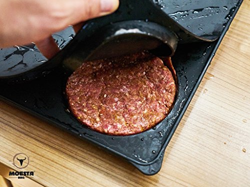 Moesta-BBQ BurgerPresse No.1 – Die 4-Fach Silikon Hamburgerpresse - 4