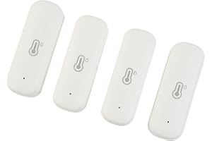 För Tuya Smart temperatur- och fuktighetssensor 4-pack, WLAN-inomhustermometer hygrometer med appkontroll, dataexport, automa