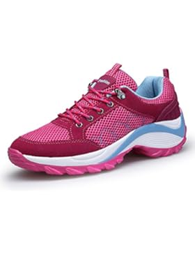 KOUDYEN Damen Mesh Sportschuhe Trendfarben Runners Schnür Sneakers Laufschuhe Fitness