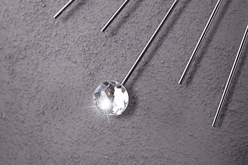 Extravagante Wanduhr SUNBURST mit Kristallen 50cm Uhr Uhren Küchenuhr - 8