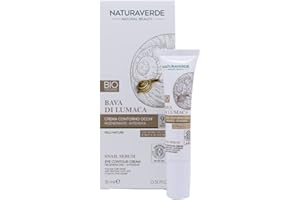 Naturaverde | BIO - Crema Contorno Occhi alla Bava di Lumaca, Crema Contorno Occhi Rigenerante Intensiva, Crema Contorno Occhi con Acido Ialuronico e Burro di Karitè BIO, Certificata ICEA, 15ml