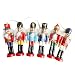 Produktbild 6-teilig Weihnachtsschmuck Nussknacker Holz Soldat Spielzeug 12 cm Zinn Puppe Dekorative Anhänger Puppen Spielzeug Hause Weihnachtsgeschenke