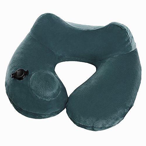 Aufblasbare Nackenkissen,IntimaTe WM Heart PVC Reisekissen Aufblasbar, Soft Nackenkissen, Travel Support Pillow Neck Pillow Kissen Für Den Flugzeug Schlafen Auto Eisenbahn (GRAY) - 8