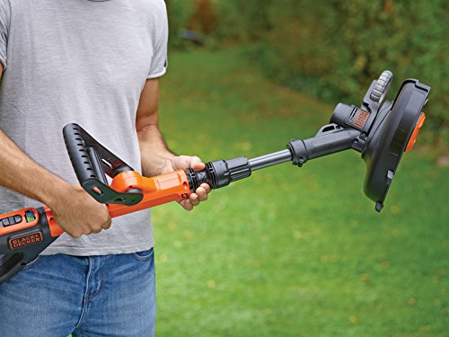 Black+Decker 18V 2.0Ah Rasentrimmer AFS Reflex Fadenverlängerung, inkl. Akku und Ladegerät, 28cm Schnittbreite, verstellbarer Zweithandgriff, Einzelfaden 9m/1.6mm, STC1820PC, schwarz orange - 4