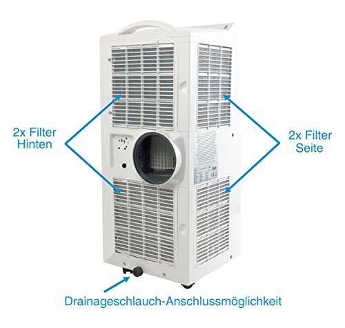 SUNTEC mobiles lokales Klimagerät IMPULS 2.0+ [Für Räume bis 60 m³ (~25 m²), Kühlen + Entfeuchten, 7.000 BTU/h, Energieeffizienzklasse A] - 7
