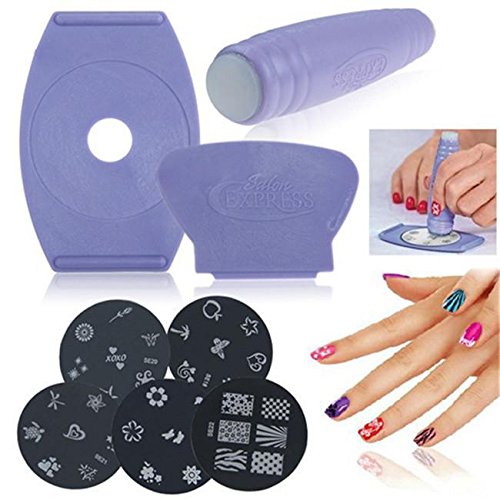 Imported Set Nail Stamp Stencil Stamper Template Image Print Plate Nail Art D...-54000484MG RS.190 (65.00% Off) - Amazon
