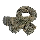 XUE Tactical Filet De Camouflage Shemagh Keffieh Écharpe à Réseau Foulard Militaire Écharpe en Maille Filet pour Camoufler Fusil et Équipement Réseau Rigide Mesh pour Armée Chasseur (Camo 180x90cm)