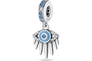 Pandach Charme Monde Global Argent 925 Sterling Femmes Perles Charm Pendentif Breloque avec 5A Zircone Compatible pour Européen Bracelets Collier,Christmas Gifts for Family/Friends