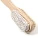 Natural Health Foot Care Pedicure - KingOfHearts™ - Bristle Feet Scrubber and Wooden Handle Pumice Stone Backed Brush, with Pedicure Mask Anti-Slip Moisturizing Soaks Socks - 2 in 1 set - Pink