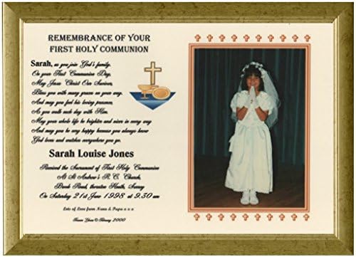 Personalised First Holy Communion Keepsake for Girls - a superb gift to cherish forever on their special 1st Holy Communion Day