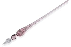 molshine Bolígrafo de cristal hecho a mano, bolígrafo de firma para artistas, mujeres, hombres, decoración, regalo, pintura, escritura (Morado claro)
