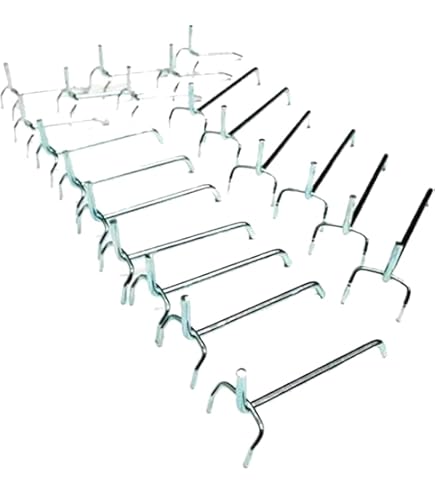 TEKLiNe 100 nylon haken met tang voor geperforeerde platen, gereedschapshouders, haken van nylon, tang voor het ophangen van gereedschap, gereedschap, werkplaatsen, organisatie, werkplek