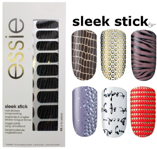 6x Essie Sleek Stick Nail Stickers Art - Mix (1 Pack Each)