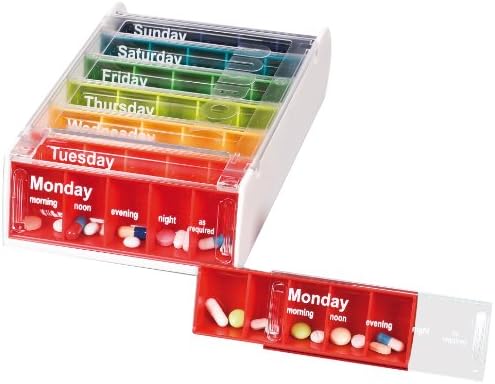 Anabox 7 Day Weekly Pillbox Rainbow