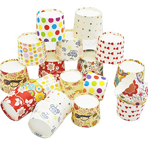 CAN_Deal 100 Stück Muffin Backformen aus stabilem Papier, groß Ø 5 cm, Muffinförmchen / Cupcake Backformen